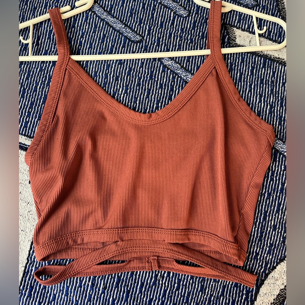 cute brownish burgundy tank top from shein !